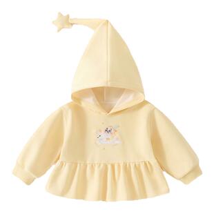 女童卫衣儿童连帽上衣2026新款春装宝宝独特漂亮开春洋气韩系衣服