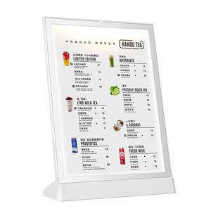 发光菜单展示牌奶茶店点餐牌设计制作前开启式LED广告灯箱展示架菜谱桌面立牌价目表前台价格表小吃吧台台卡