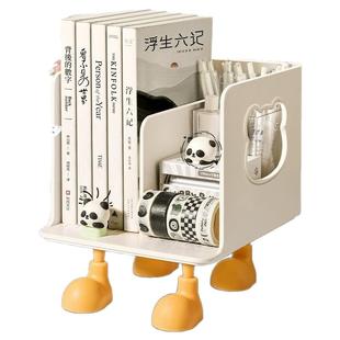 桌面书架书立小熊图案学生书桌置物架办公室文件杂物收纳架