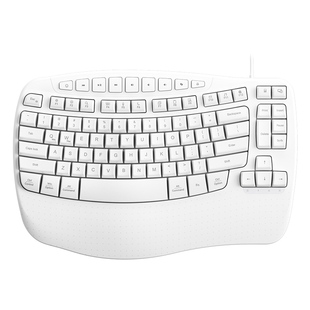 BOW航世 人体工学有线键盘鼠标套装笔记本台式机电脑办公专用USB