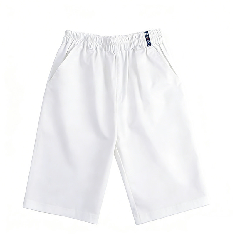 儿童白色短裤男女童纯白黑色演出裤夏季休闲校服裤子五分童装中裤