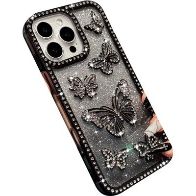 【高品质】闪钻蝴蝶高端手机壳