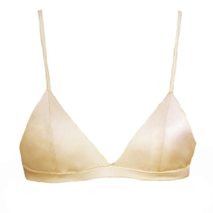 陈小满真丝法式三角杯夏季薄款透气文胸桑蚕丝无钢圈内衣bralette
