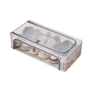 鞋盒省空间透明鞋子收纳神器鞋柜收纳盒整理箱床底防尘可折叠鞋架