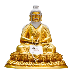 藏村藏式家居摆件铜鎏金《唐东杰布》铜像手工雕刻室内桌面铜铸件