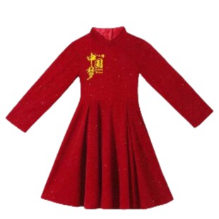 元旦儿童演出服红色爱国表演服唱红歌小学生合唱服男女童歌唱祖国