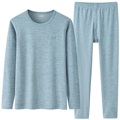 青少年德绒无痕自发热内衣套装