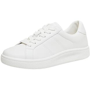 百思图2026春季商场新款牛皮厚底小白鞋板鞋运动女休闲鞋UYI01AM6