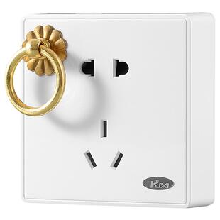 86型明装阳台挂灯笼插座带挂钩五孔电源开关插座暗装节日灯笼插座