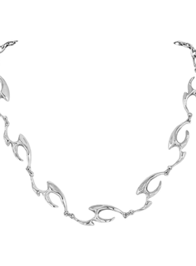 NG异形不规则火焰钛钢项链男配饰