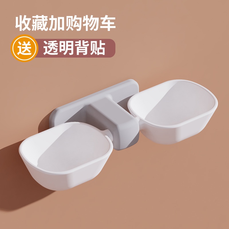 新款宠物猫咪双碗自动猫宠物狗用品猫猫器食喂食碗盆饮水器猫碗