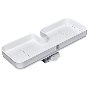 diiib大白小方盒花洒置物架篮杆托盘浴室挂件收纳免打孔免钉