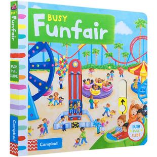 英文原版 忙碌的机关书 Busy Books: Busy Funfair 忙碌的游乐场 忙碌的系列机关操作书 纸板书 游乐场