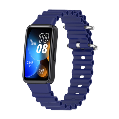 适用华为手环8/9/10表带海洋硅胶