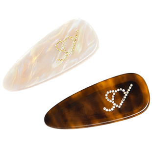 Sei Carina Ylogo烫钻刘海夹大号侧边发夹女新款小众设计感头饰