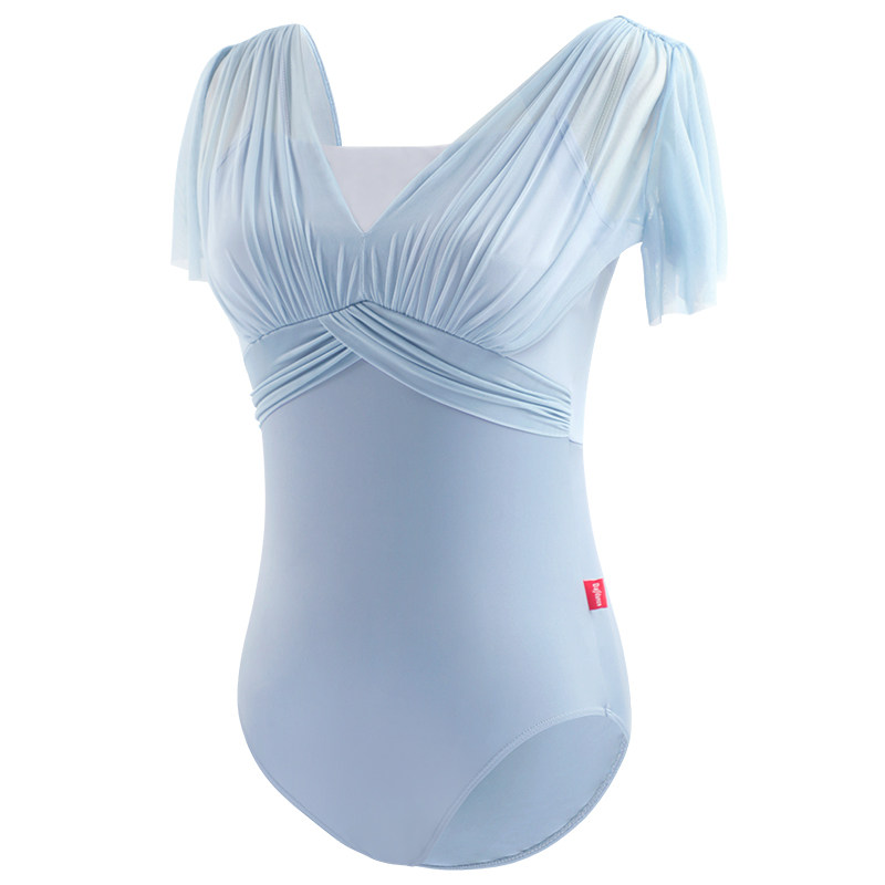 舞蹈服夏季小飞袖形体练功服网纱