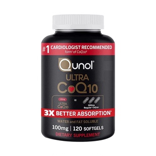 Qunol酋诺辅酶ultra 三倍吸收超级辅酶Q10软胶囊100mg氧化型q10美
