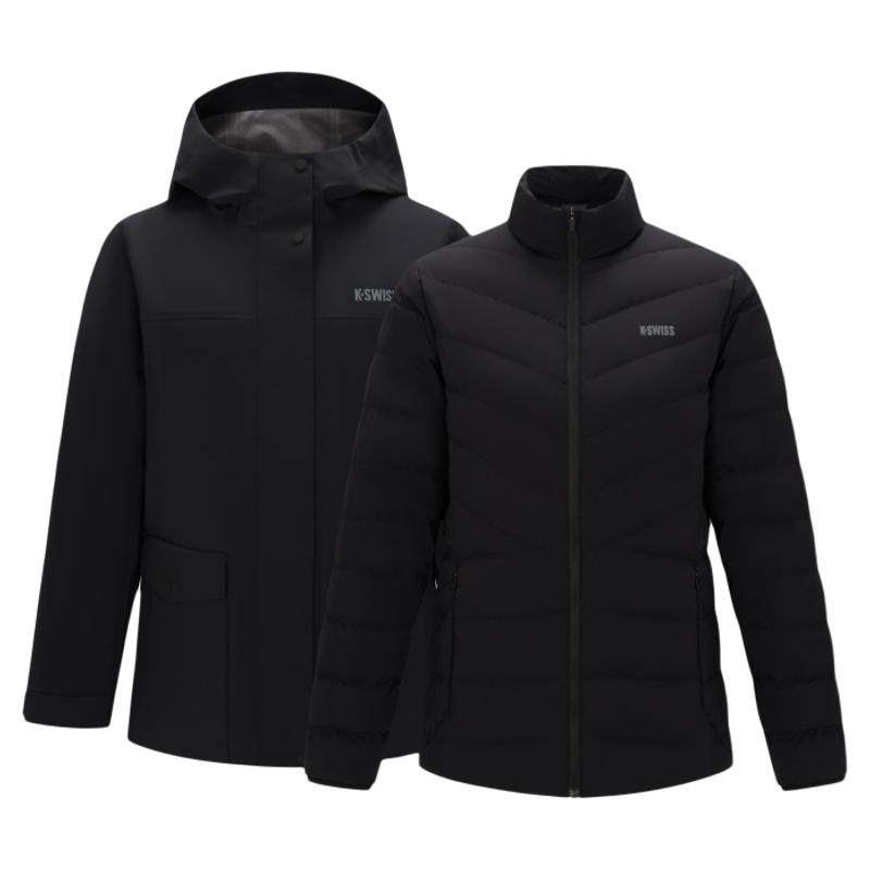 KSWISS盖世威羽绒服女 25冬季新款百搭二合一内胆厚外套1912168
