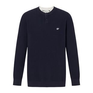 GOLDEN BEAR/金熊 春季男装上衣舒羽棉套头针织衫