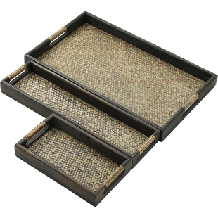 香道用具收纳盘仿古实木香炉香篆套装工具长方形收纳托盘香道茶盘