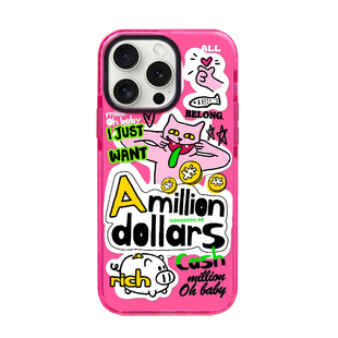 原创一个亿适用苹果手机壳iphone17Air磁吸气囊支架动物15猫咪16pro新款14PM防摔13promax手机壳创意标签小众