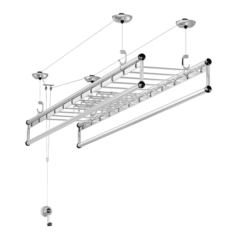 好太太四杆手摇轻奢金色晒衣架