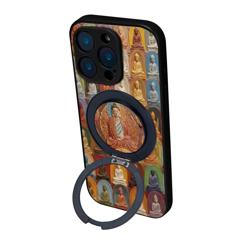 捣旦国度适用于iphone17苹果16磁吸支点手机壳15promax一体带支架琉璃佛14国风13国潮个性防摔12保护套新款