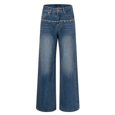 RAIVE层次感磨边设计牛仔裤