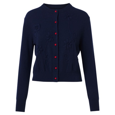 【MONEY HONG】朗姿浮雕绣针织衫/开衫立体钩花2026年春季新款