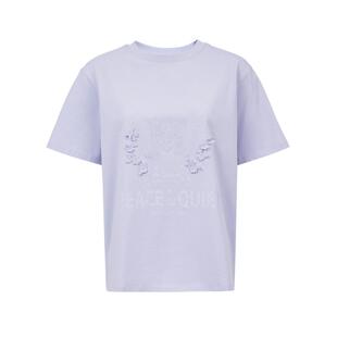 vq区绫致Vero ModaT恤女2025夏季新款纯棉立体装饰刺绣印花上衣