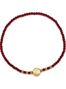 ZOXI马年本命年红绳手链叠戴女生