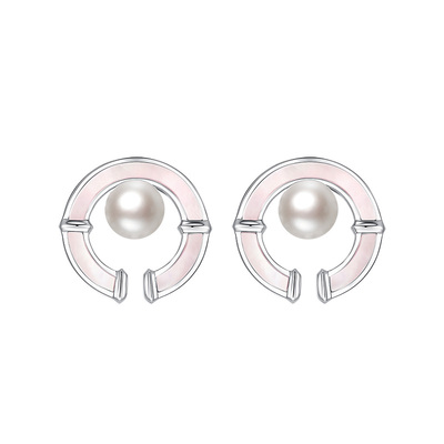 优米珠宝极光无瑕珍珠笛音耳钉