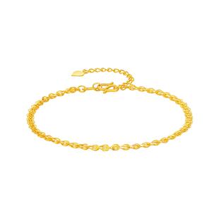 周大生黄金手链足金凤尾手链手串手饰计价送女友老婆情人节礼物