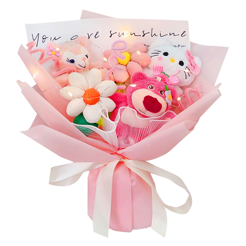 玩偶公仔花束loopy草莓熊星黛露娃娃毕业生日礼物送女朋友闺蜜