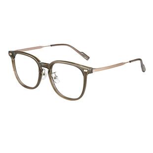 海俪恩冷茶色眼镜女款近视可配度数防蓝光蔡司镜片眼镜框男Y5011