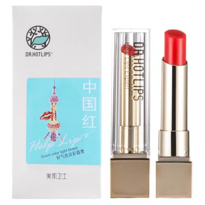 淡彩滋润唇膏不易掉色口红中国红