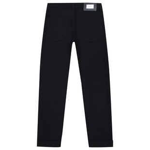 九分黑色牛仔裤男款夏季薄款商务直筒宽松休闲纯黑修身小脚长裤