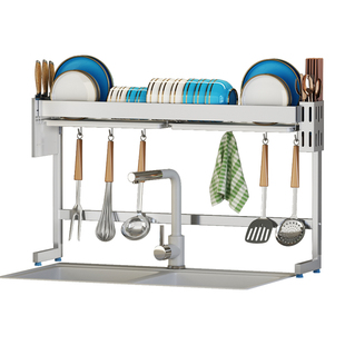 新款厨房水槽置物架超窄小户型洗碗池上的碗架沥水架放碗碟收纳架