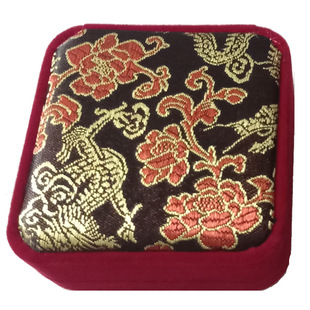 绒布材质手镯盒首饰盒手串包装盒珠宝手链盒锦绣图玉镯饰品盒子