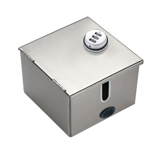 室外不锈钢密码锁插座箱带锁防盗盒防水盒户外电动车充电小配电箱