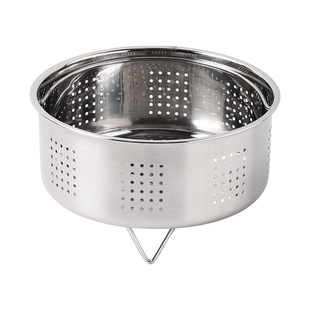 川岛屋304不锈钢小蒸架带提手电饭锅内蒸笼蒸屉蒸锅篦子蒸盘蒸格