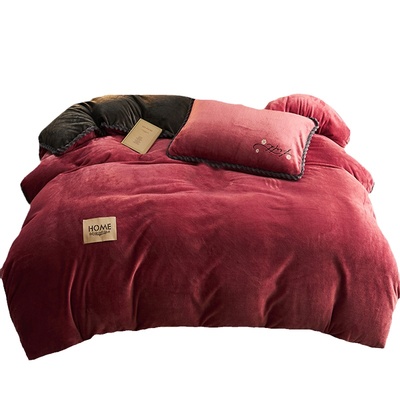 牛奶绒被套单件冬天双面