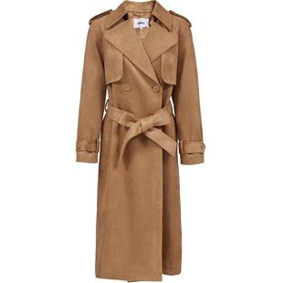 ONLY2025冬季新款潮酷风实用隐形侧袋设计宽松中长款风衣外套