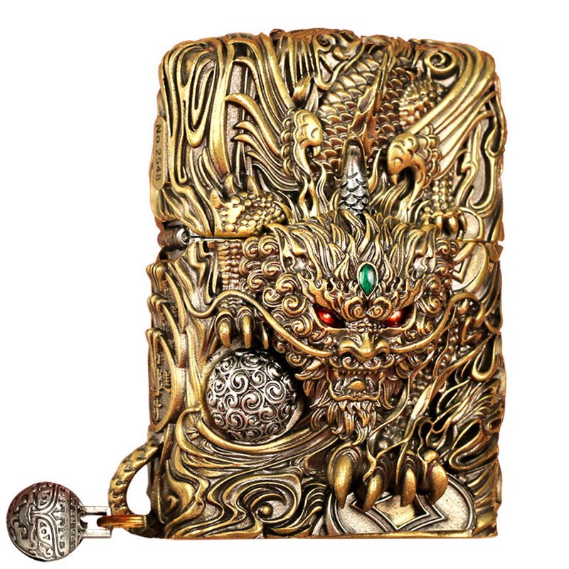 zippo灵动招财貔貅官方正品防风