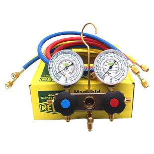 REFCO威科R290/R600/R600a冰箱冷柜加氟制冷剂雪种冷媒双头压力表