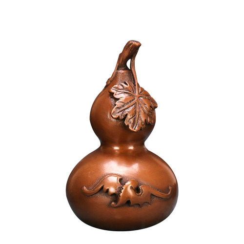 匠泽铜魂 紫铜葫芦摆件紫铜把玩葫芦手把件 家居装饰品