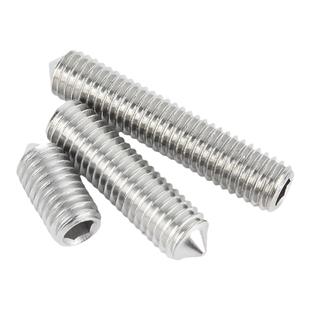 316不锈钢尖端紧定螺丝顶丝尖头机米无头内六角螺钉M3M4M5M6M8M10