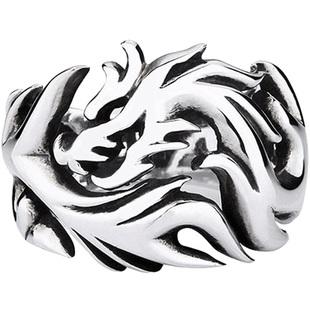 钛钢龙戒指男个性霸气复古男士戒子单身潮人龙形指环日韩学生尾戒