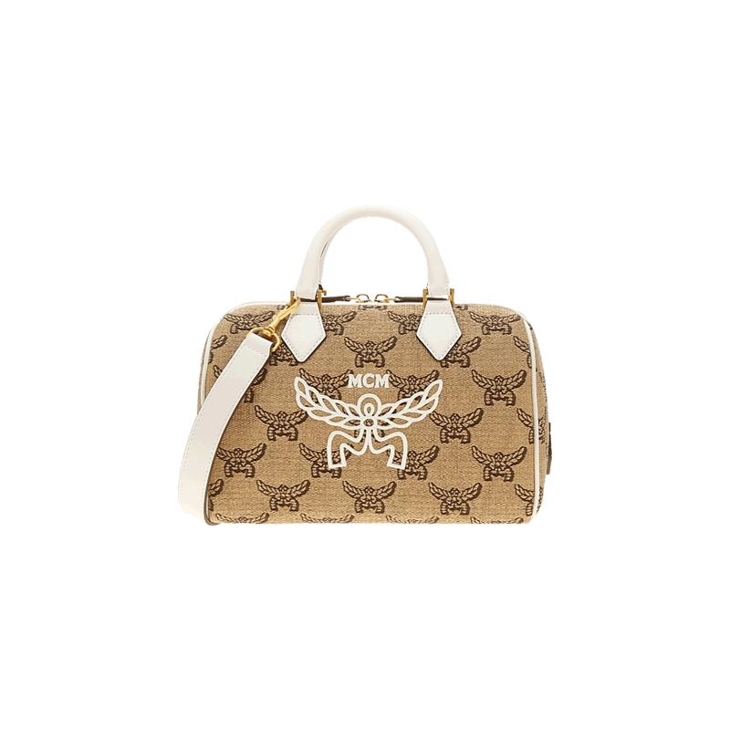 【自营】MCM老花满印迷你女士单肩斜挎托特包手提包mcm包波士顿包