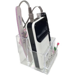 磨甲器放置收纳盒美甲打磨机收纳展示底座黑色白色亚克力美甲工具